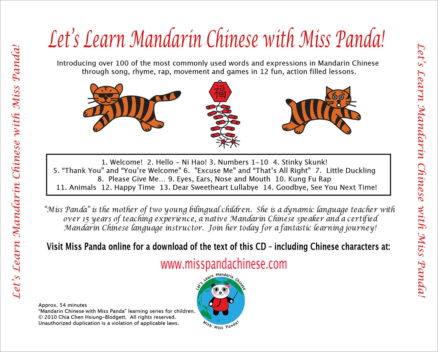 Miss Panda CD Miss Panda Chinese Mandarin Chinese For Children
