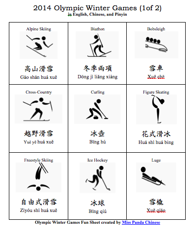 Image result for olympic sports in chinese