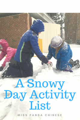 Chinese for Kids A Snowy Day Activity | Miss Panda Chinese