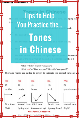 learning Chinese tones | Miss Panda Chinese