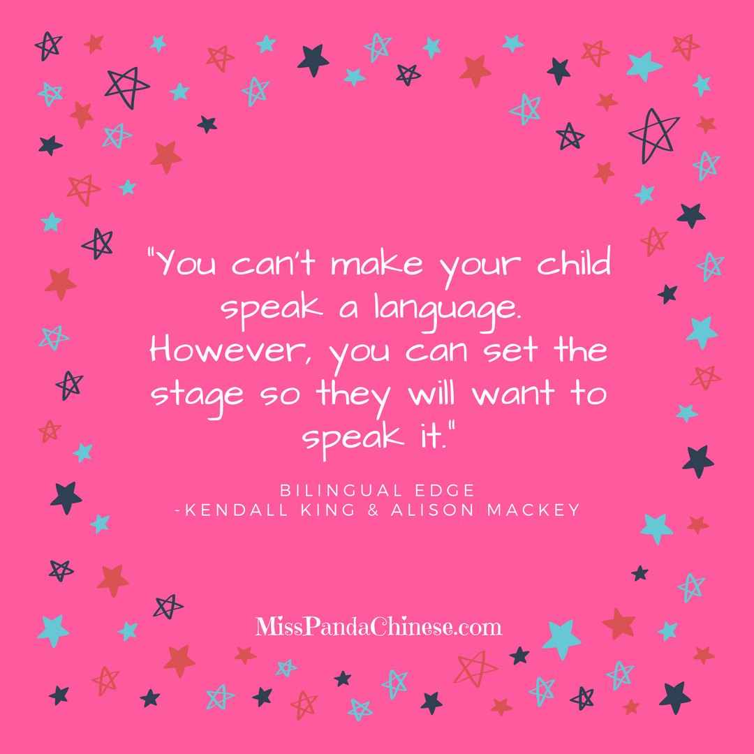 Raising a Bilingual Child Quote | Miss Panda Chinese