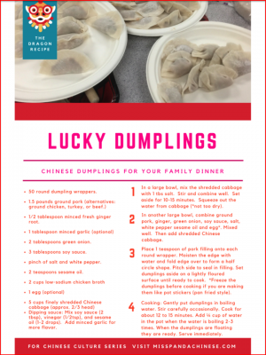 Chinese Lucky Dumplings Recipe| Miss Panda Chinese