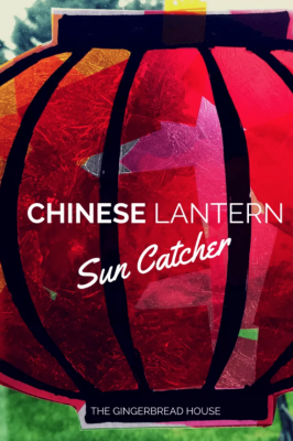 the gingerbread house Chinese Lantern Sun Catcher | Miss Panda Chinese