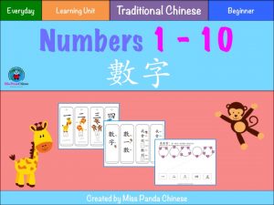 Chinese Numbers and Counting | MissPandaChinese.com