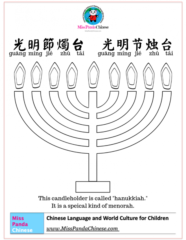 World Culture Happy Hanukkah menorah Chinese for Children | Miss Panda Chinese