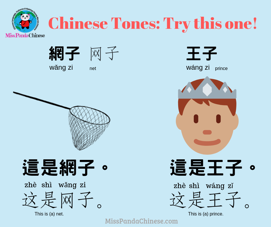 Chinese tones Practice net or prince | Miss Panda Chinese